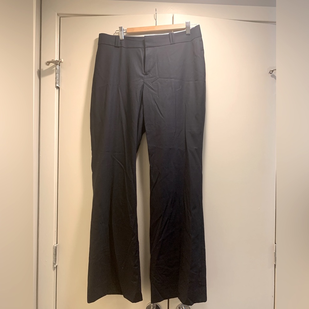 Banana Republic Size 10 Navy Blue Jackson Curvy Fit Wool Trousers